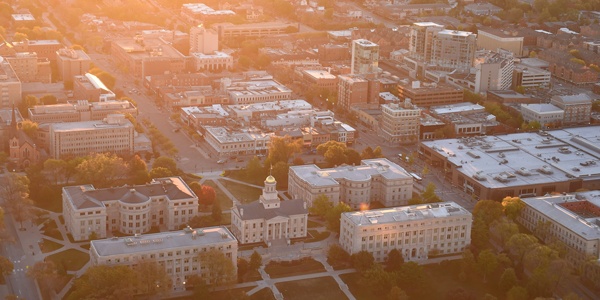 University of Iowa Campus Iowa City aerial view