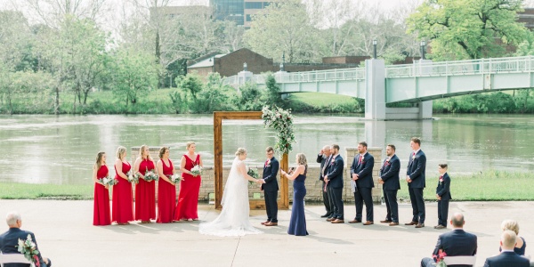 Wedding ceremony by river