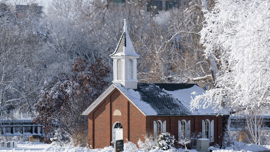 Danforth Chapel in snow